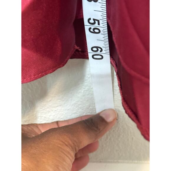 Alfred Sung NWT Burgundy Red V-Neck Halter Satin Trumpet Dress Formal Cocktail 4 - Picture 9 of 9